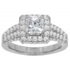 2.71 CT Women's Princess Cut Diamond Engagement Ring
